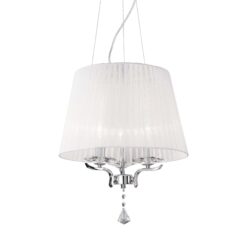 IDEAL LUX Κρεμαστό Φωτιστικό PEGASO 3xE14 Χρωμίου Λευκού Χρώματος – 059235
