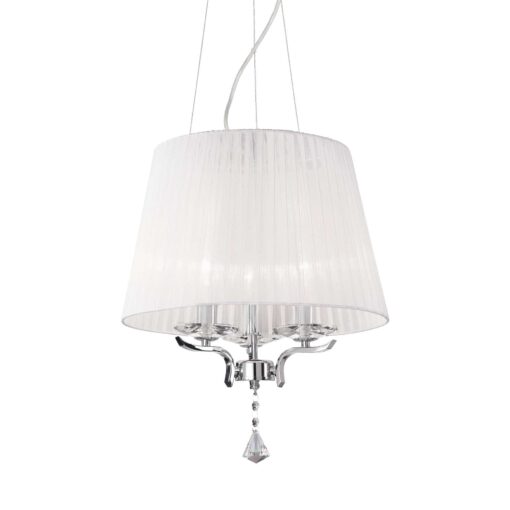 IDEAL LUX Κρεμαστό Φωτιστικό PEGASO 3xE14 Χρωμίου Λευκού Χρώματος – 059235