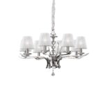 IDEAL LUX Κρεμαστό Φωτιστικό PEGASO 8xE14 Χρωμίου – 059242