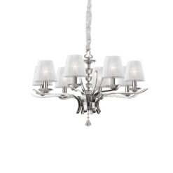 IDEAL LUX Κρεμαστό Φωτιστικό PEGASO 8xE14 Χρωμίου – 059242