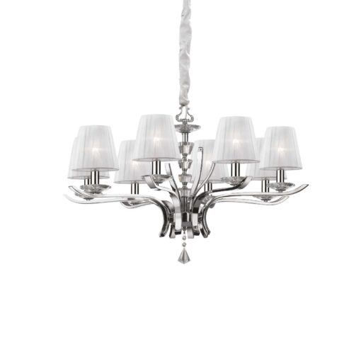 IDEAL LUX Κρεμαστό Φωτιστικό PEGASO 8xE14 Χρωμίου – 059242