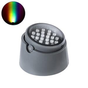 GloboStar® FLOOD-RANA 90752 Κινούμενος Προβολέας – Σποτ Φωτισμού Wall Washer για Φωτισμό Κτιρίων LED 60W 5100lm 5° DC 24V Αδιάβροχο IP67 Φ30 x Υ20cm RGBW DMX512 – Γκρι Ανθρακί – 3 Χρόνια Εγγύηση