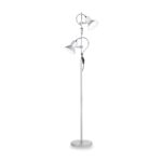 IDEAL LUX Φωτιστικό Δαπέδου POLLY 2xE27 Ασημί Χρώματος – 061115