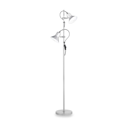 IDEAL LUX Φωτιστικό Δαπέδου POLLY 2xE27 Ασημί Χρώματος – 061115