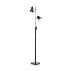 IDEAL LUX Φωτιστικό Δαπέδου POLLY 2xE27 Μαύρου Χρώματος – 061139