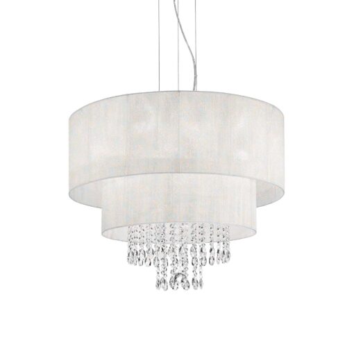 IDEAL LUX Κρεμαστό Φωτιστικό OPERA 6xE27 Λευκού Χρώματος – 068299