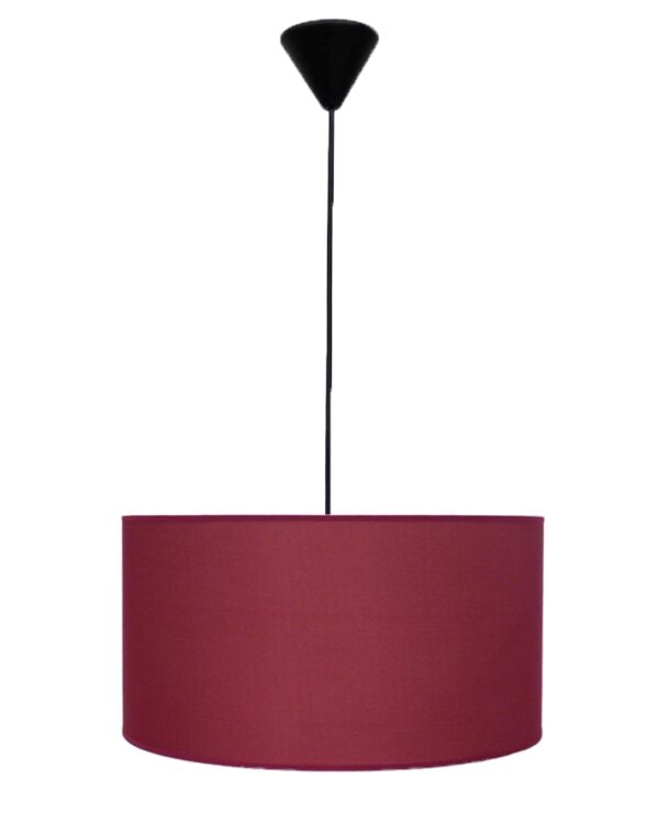 ΗΚ-07 ΚΟΚΚΙΝΟ 1L ΚΡΕΜΑΣΤΟ ΚΑΠΕΛΟ ME ΚΑΛΩΔΙΟ ,Φωτιστικό καπέλο κύλινδρος Φ40 Heronia – 14-0130