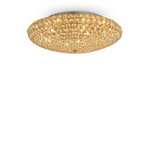 IDEAL LUX Φωτιστικό Οροφής KING 9xG9 Χρυσού Χρώματος – 073262