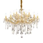 IDEAL LUX Κρεμαστό Φωτιστικό  FLORIAN 8xE14 Χρυσού Χρώματος – 075181