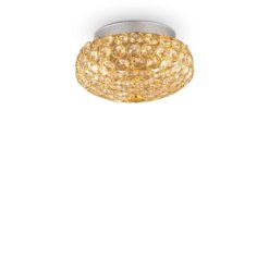 IDEAL LUX Φωτιστικό Οροφής KING 3xG9 Χρυσού Χρώματος – 075402