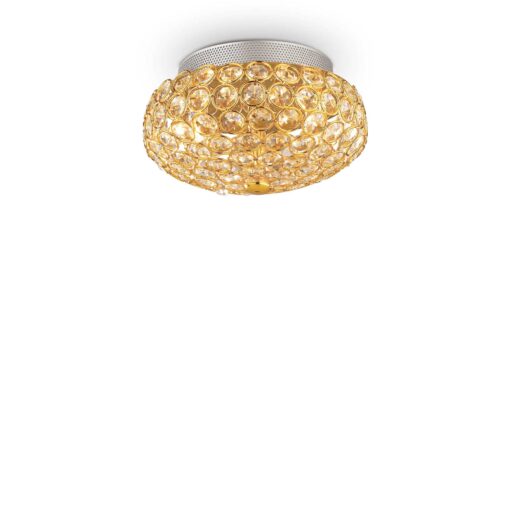 IDEAL LUX Φωτιστικό Οροφής KING 3xG9 Χρυσού Χρώματος – 075402