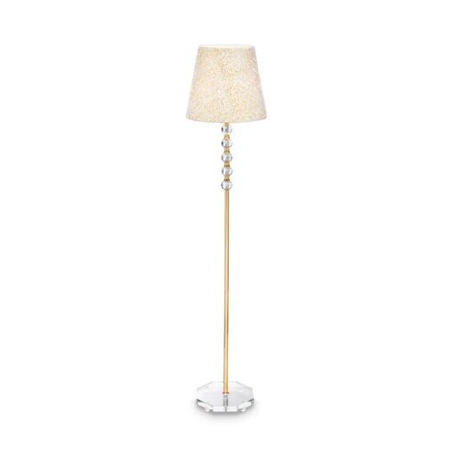 IDEAL LUX Φωτιστικό Δαπέδου QUEEN 1xE27 Χρυσού Χρώματος – 077765