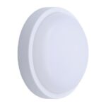 ΦΩΤΙΣΤΙΚΟ ΤΟΙΧΟΥ ΣΤΡΟΓΓΥΛΟ LED 12W Φ170×50 3000K IP54 ΛΕΥΚΟ PLUS EUROLAMP 145-20015