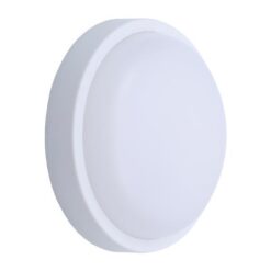 ΦΩΤΙΣΤΙΚΟ ΤΟΙΧΟΥ ΣΤΡΟΓΓΥΛΟ LED 12W Φ170×50 3000K IP54 ΛΕΥΚΟ PLUS EUROLAMP 145-20015