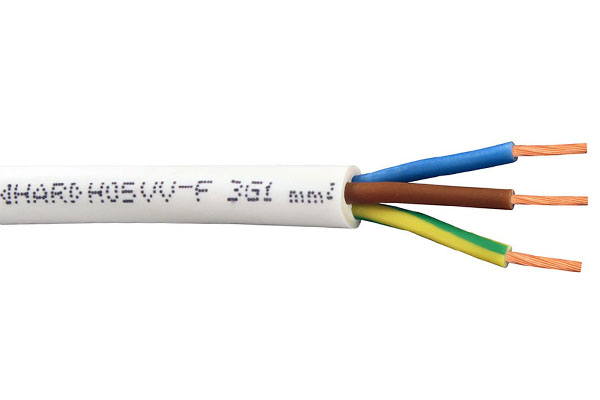 Καλώδιο Εύκαμπτο H05VV-F Λευκό 3x1mm² – 150-13107