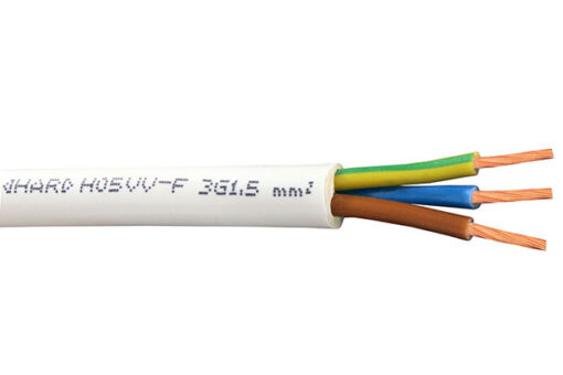 Καλώδιο Εύκαμπτο H05VV-F Λευκό 3×1.5mm² – 150-13108