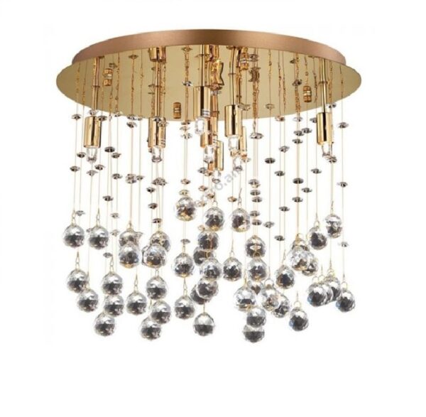 IDEAL LUX Φωτιστικό Οροφής MOONLIGHT 8xG9 Χρυσού Χρώματος – 080932