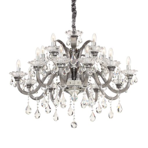 IDEAL LUX Κρεμαστό Φωτιστικό COLOSSAL 15xE14 Ασημί Χρώματος – 081526