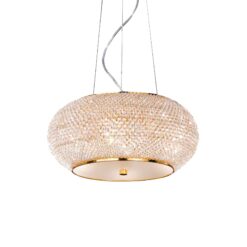 IDEAL LUX Κρεμαστό Φωτιστικό PASHA 6xE14 Χρυσού Χρώματος – 082172