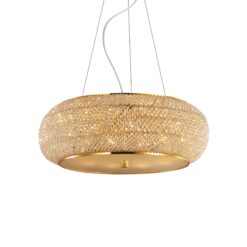 IDEAL LUX Κρεμαστό Φωτιστικό PASHA 10xE14 Χρυσού Χρώματος – 082257
