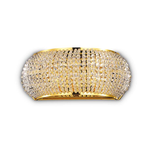 IDEAL LUX Απλίκα Τοίχου PASHA 3xG9 Χρυσού Χρώματος – 082288