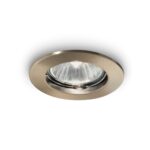 IDEAL LUX Χωνευτό Φωτιστικό Οροφής JAZZ 1xGU10 Χρώμα Ορείχαλκος – 083124