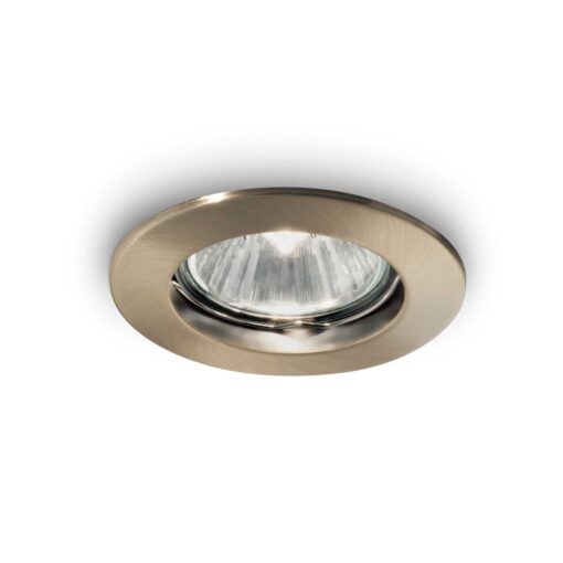 IDEAL LUX Χωνευτό Φωτιστικό Οροφής JAZZ 1xGU10 Χρώμα Ορείχαλκος – 083124
