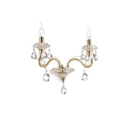 IDEAL LUX Φωτιστικό Τοίχου NEGRESCO 2xE14 Χρυσού Χρώματος – 087757