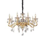 IDEAL LUX Κρεμαστό Φωτιστικό NEGRESCO 8xE14 Χρυσού Χρώματος – 087764