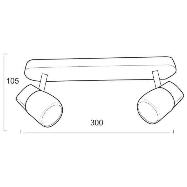 Φωτιστικό Σποτ Ράγα Μπρονζέ με Διάφανο Γυαλί 2xG9 ACA DECOR – 0901062GAB