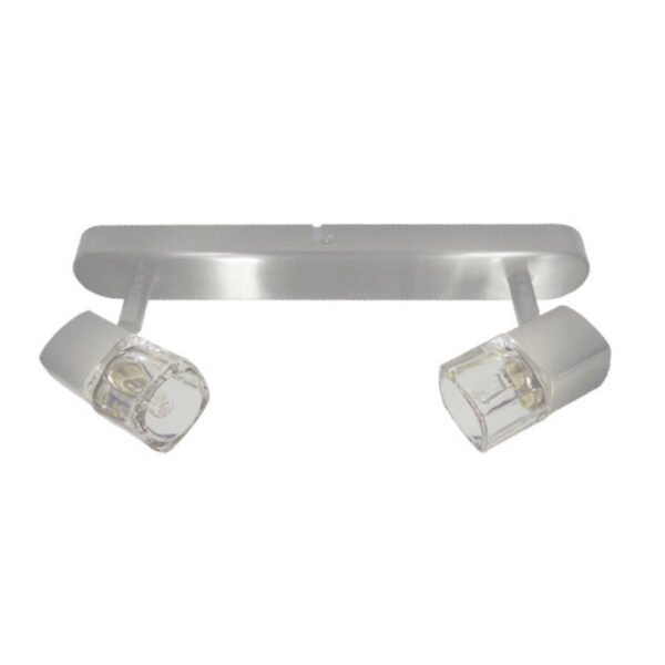 Φωτιστικό Σποτ Ράγα Νίκελ Ματ με Διάφανο Γυαλί 2xG9 ACA DECOR – 0901062NM