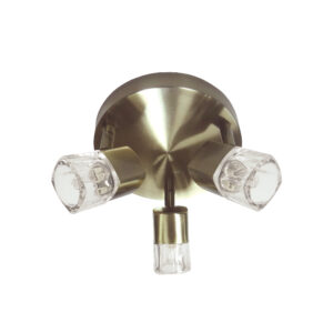 Φωτιστικό Σποτ Ροζέτα Μπρονζέ με Διάφανο Γυαλί 3xG9 ACA DECOR – 0901063GAB