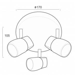 Φωτιστικό Σποτ Ροζέτα Μπρονζέ με Διάφανο Γυαλί 3xG9 ACA DECOR – 0901063GAB