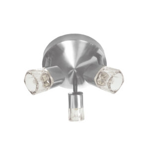 Φωτιστικό Σποτ Ροζέτα Νίκελ Ματ με Διάφανο Γυαλί 3xG9 ACA DECOR – 0901063NM