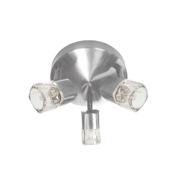 Φωτιστικό Σποτ Ροζέτα Νίκελ Ματ με Διάφανο Γυαλί 3xG9 ACA DECOR – 0901063NM