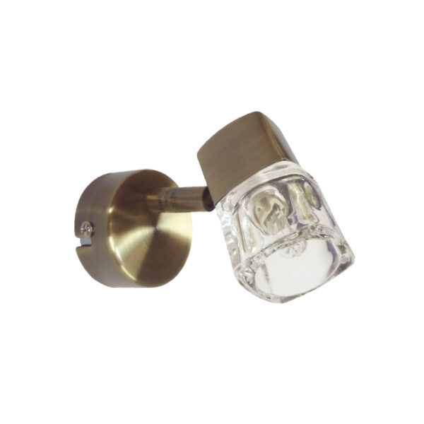 Φωτιστικό Σποτ Μπρονζέ με Διάφανο Γυαλί 1xG9 ACA DECOR – 090106GAB