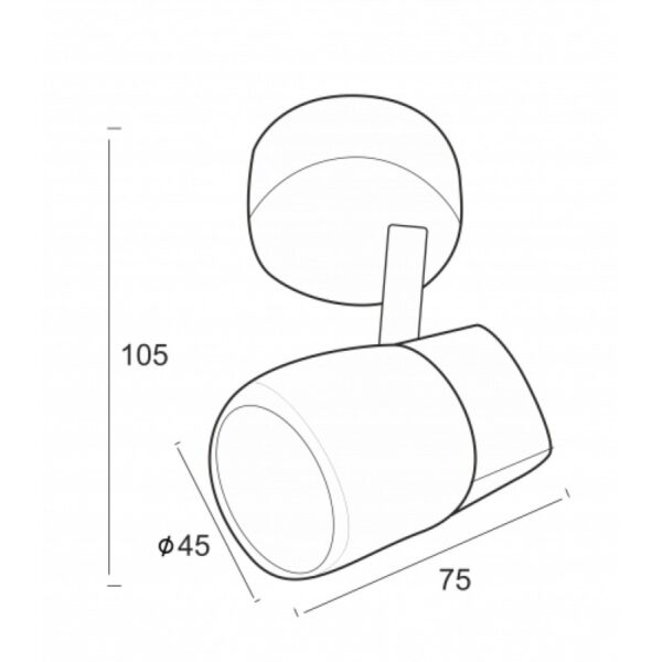 Φωτιστικό Σποτ Μπρονζέ με Διάφανο Γυαλί 1xG9 ACA DECOR – 090106GAB