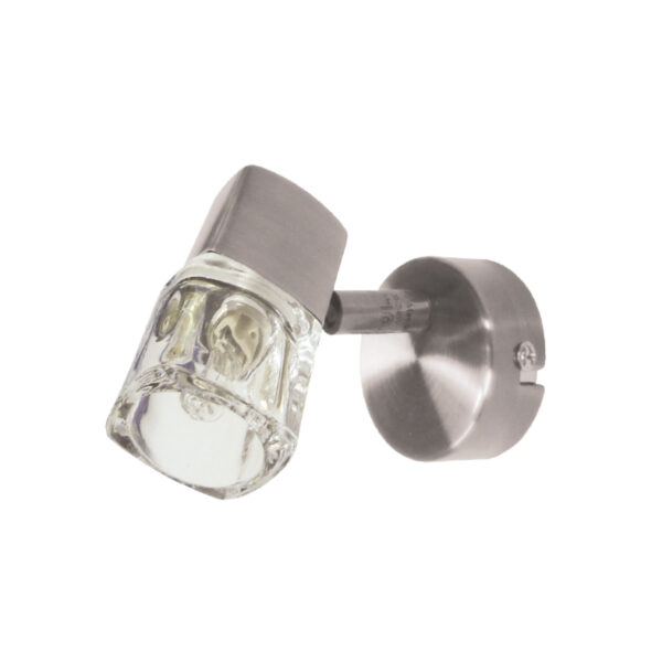 Φωτιστικό Σποτ Νίκελ Ματ με Διάφανο Γυαλί 1xG9 ACA DECOR – 090106NM