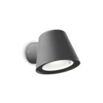 IDEAL LUX Απλίκα Τοίχου Βεράντας GAS 1xGU10 IP43 Χρώματος Ανθρακί – 091525
