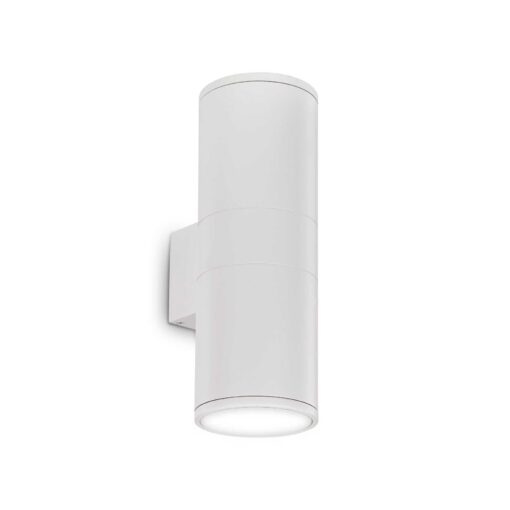 IDEAL LUX Απλίκα Τοίχου Βεράντας GUN 2xE27 IP54 Λευκού Χρώματος – 092300