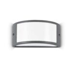 IDEAL LUX Επιτοίχιο Φωτιστικό Βεράντας REX-1 1xE27 IP44 Χρώματος Ανθρακί – 092409