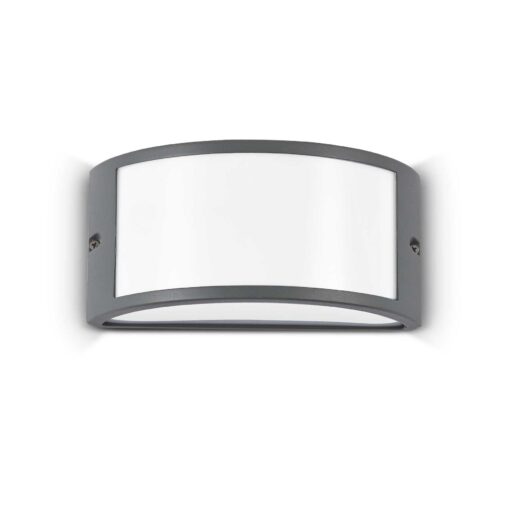 IDEAL LUX Επιτοίχιο Φωτιστικό Βεράντας REX-1 1xE27 IP44 Χρώματος Ανθρακί – 092409