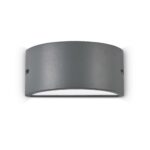 IDEAL LUX Επιτοίχιο Φωτιστικό REX-2 AP1 1xE27 IP44 Ανθρακί Χρώματος – 092423