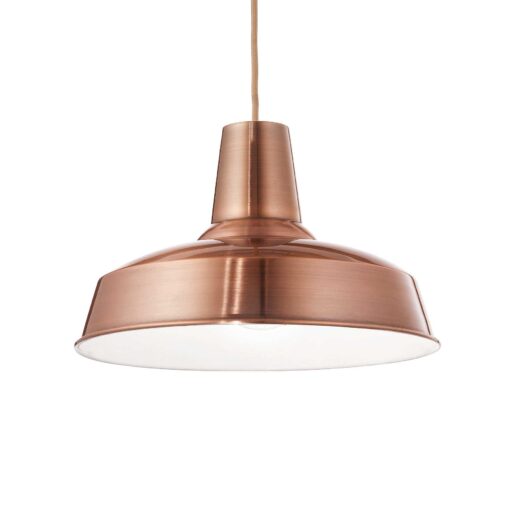 IDEAL LUX Κρεμαστό Φωτιστικό MOBY 1xE27 Χάλκινου Χρώματος – 093697