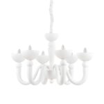 IDEAL LUX Κρεμαστό Φωτιστικό BON BON 6xE14 Λευκού Χρώματος – 093994