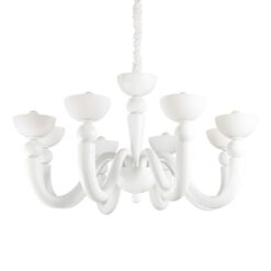 IDEAL LUX Κρεμαστό Φωτιστικό BON BON 8xE14 Λευκού Χρώματος – 094007