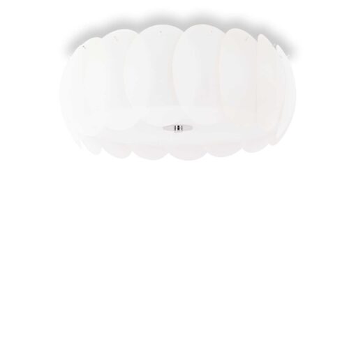 IDEAL LUX Φωτιστικό Οροφής OVALINO 8xE27 Λευκού Χρώματος – 094014