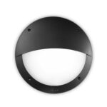 IDEAL LUX Απλίκα Τοίχου POLAR 1xE27 IP66 Μαύρου Χρώματος – 096698
