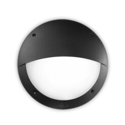 IDEAL LUX Απλίκα Τοίχου POLAR 1xE27 IP66 Μαύρου Χρώματος – 096698