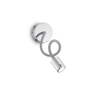 IDEAL LUX Επιτοίχιο Φωτιστικό Ανάγνωσης FOCUS-1 LED 4W 3000K Χρωμίου – 097206